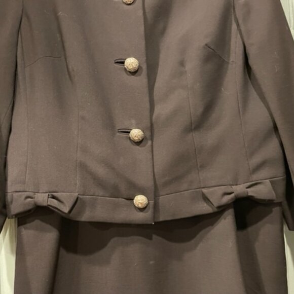 Handmacher black skirt/blazer, exquisite, rare, exc. cond., 27" waist, 39" chest - Picture 3 of 9